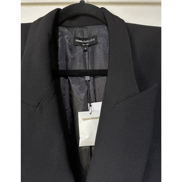 Generation Love Max Crepe Blazer Blazer Size XL NWT Gold Button Details Chic - Picture 3 of 15